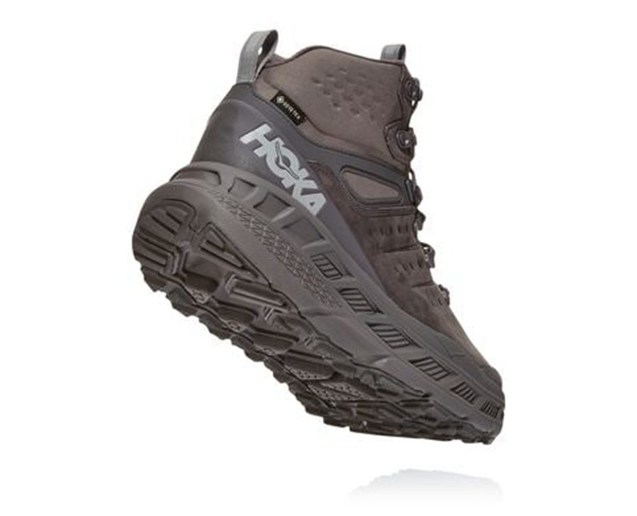 Botas De Montaña Hoka One One Hombre - Stinson Mid Gore-Tex - Marrones - QCY870623